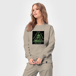 Костюм хлопковый женский Туда сюда там сям миллионер, цвет: миндальный — фото 2