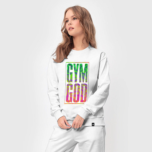 Женский костюм Gym god / Белый – фото 3