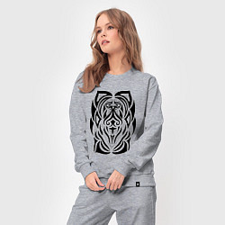 Костюм хлопковый женский Tribal Abstract Mask, цвет: меланж — фото 2