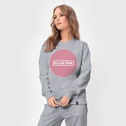 Костюм хлопковый женский Black pink - emblem - group, цвет: меланж — фото 2