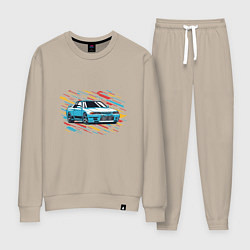 Костюм хлопковый женский Nissan Skyline R32 GTR, цвет: миндальный