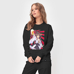 Костюм хлопковый женский Пиво - тян, цвет: черный — фото 2