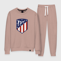 Костюм хлопковый женский Atletico Madrid FC, цвет: пыльно-розовый