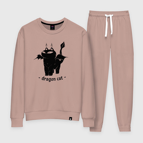 Женский костюм Black dragon cat / Пыльно-розовый – фото 1