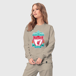 Костюм хлопковый женский Liverpool fc sport collection, цвет: миндальный — фото 2