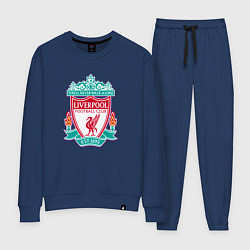 Костюм хлопковый женский Liverpool fc sport collection, цвет: тёмно-синий