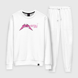 Костюм хлопковый женский Kenergy - metallica and barbie style, цвет: белый