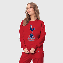 Костюм хлопковый женский Tottenham Hotspur fc sport, цвет: красный — фото 2