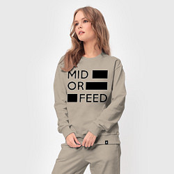 Костюм хлопковый женский Mid or feed, цвет: миндальный — фото 2