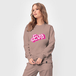 Костюм хлопковый женский Eva -retro barbie style, цвет: пыльно-розовый — фото 2