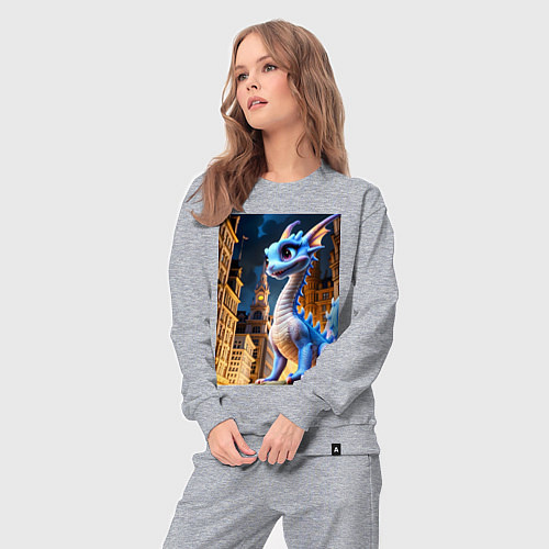 Женский костюм Синяя дракоша / Меланж – фото 3