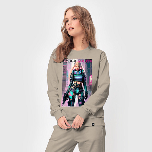 Женский костюм Cyber Barbie - fantasy - neural network / Миндальный – фото 3
