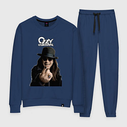 Костюм хлопковый женский Ozzy Osbourne fist, цвет: тёмно-синий
