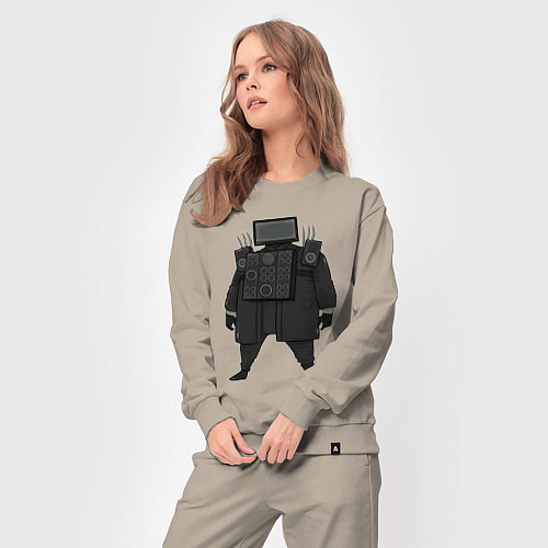 Женский костюм Skibidi toilet TV Man boss / Миндальный – фото 3