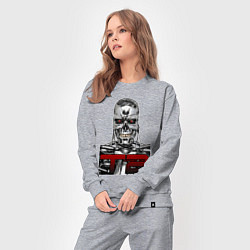 Костюм хлопковый женский Terminator 2 T800, цвет: меланж — фото 2