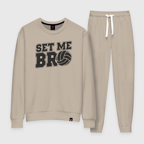 Женский костюм Volleyball set me bro / Миндальный – фото 1