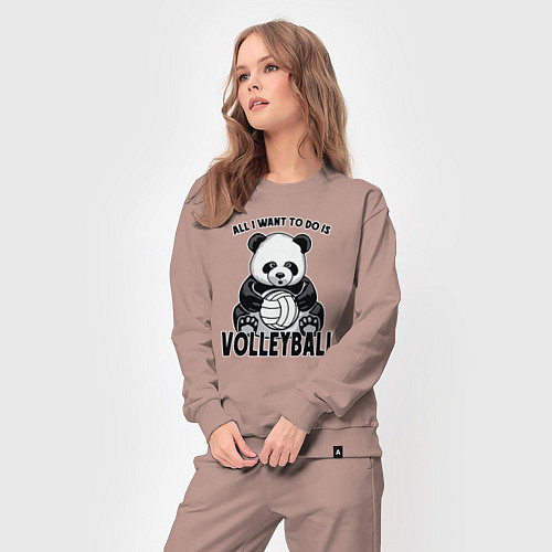 Женский костюм Panda volleyball / Пыльно-розовый – фото 3