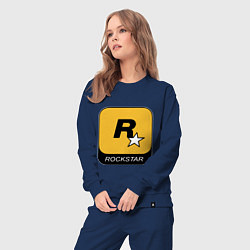 Костюм хлопковый женский Rockstar, цвет: тёмно-синий — фото 2