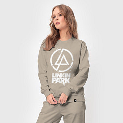 Костюм хлопковый женский Linkin Park - white, цвет: миндальный — фото 2