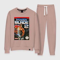 Костюм хлопковый женский Power blade 2, цвет: пыльно-розовый