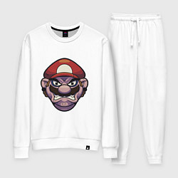 Костюм хлопковый женский Злые братья, цвет: белый