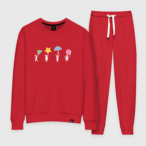 Женский костюм Значки игры - Игра в кальмара / Красный – фото 1