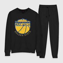 Костюм хлопковый женский Champions Golden State, цвет: черный