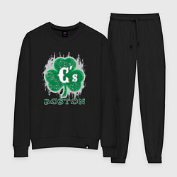 Костюм хлопковый женский Boston Celtics style, цвет: черный