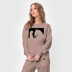 Костюм хлопковый женский Пауэр аниме человек бензопила, цвет: пыльно-розовый — фото 2