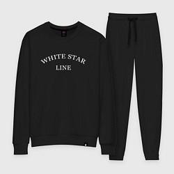 Костюм хлопковый женский White star line - копия дизайна экипажа на титаник, цвет: черный