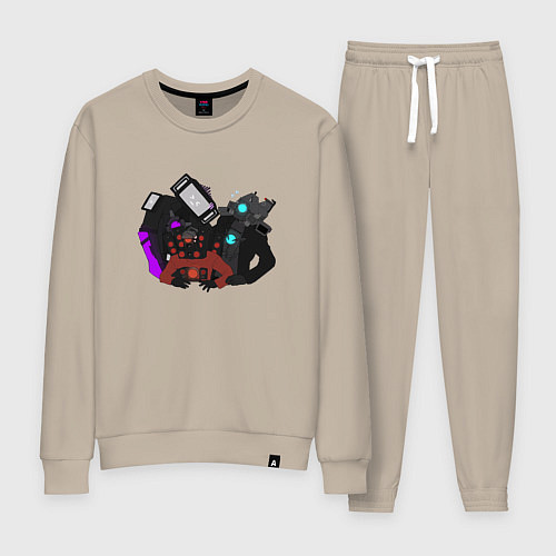 Женский костюм Камерамен ТВ мен м Спикермен / Миндальный – фото 1