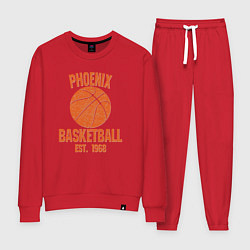 Костюм хлопковый женский Phoenix basketball 1968, цвет: красный