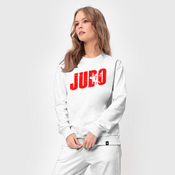 Костюм хлопковый женский Judo red, цвет: белый — фото 2