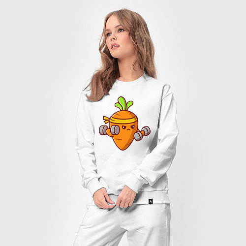 Женский костюм Морковь на спорте / Белый – фото 3