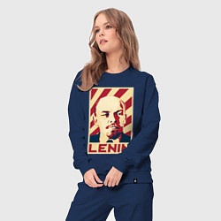 Костюм хлопковый женский Vladimir Lenin, цвет: тёмно-синий — фото 2
