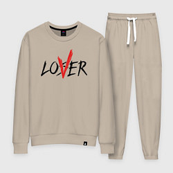 Костюм хлопковый женский Loser lover, цвет: миндальный