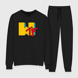 Костюм хлопковый женский MTV WTF, цвет: черный