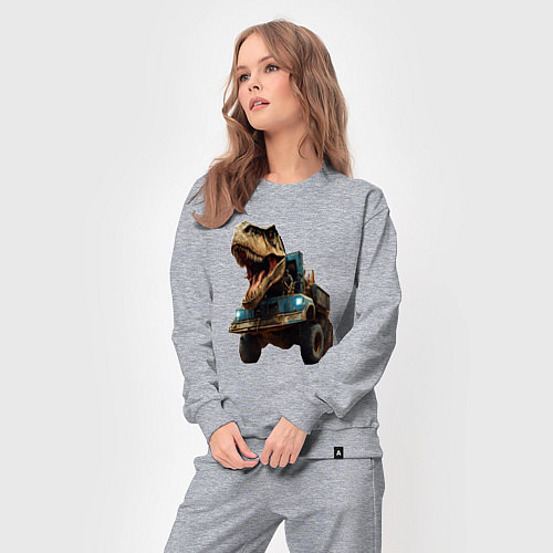 Женский костюм Голова динозавра в тренде / Меланж – фото 3