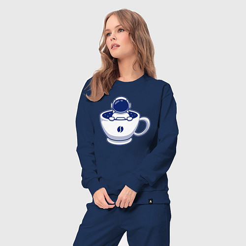 Женский костюм Кофе из космоса / Тёмно-синий – фото 3