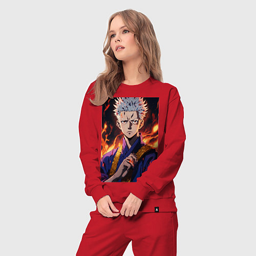 Женский костюм Satoru Gojo магическая битва / Красный – фото 3
