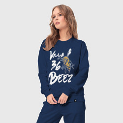 Костюм хлопковый женский Killa beez 36, цвет: тёмно-синий — фото 2