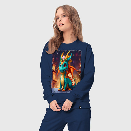 Женский костюм Китайский новогодний дракон 2024 / Тёмно-синий – фото 3