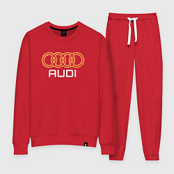 Костюм хлопковый женский Audi fire, цвет: красный