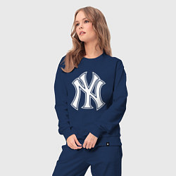 Костюм хлопковый женский New York yankees - baseball logo, цвет: тёмно-синий — фото 2