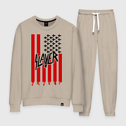 Костюм хлопковый женский Slayer Flag, цвет: миндальный