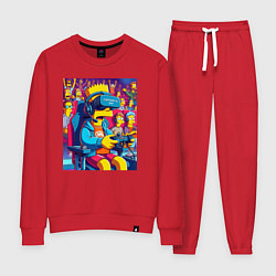 Костюм хлопковый женский Bart Simpson - esports, цвет: красный