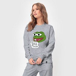 Костюм хлопковый женский Pepe feels good man, цвет: меланж — фото 2