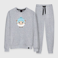 Костюм хлопковый женский Маленькая овечка, цвет: меланж