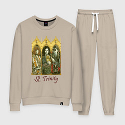 Костюм хлопковый женский St trinity, цвет: миндальный