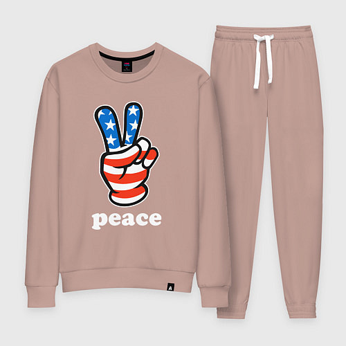 Женский костюм USA peace / Пыльно-розовый – фото 1